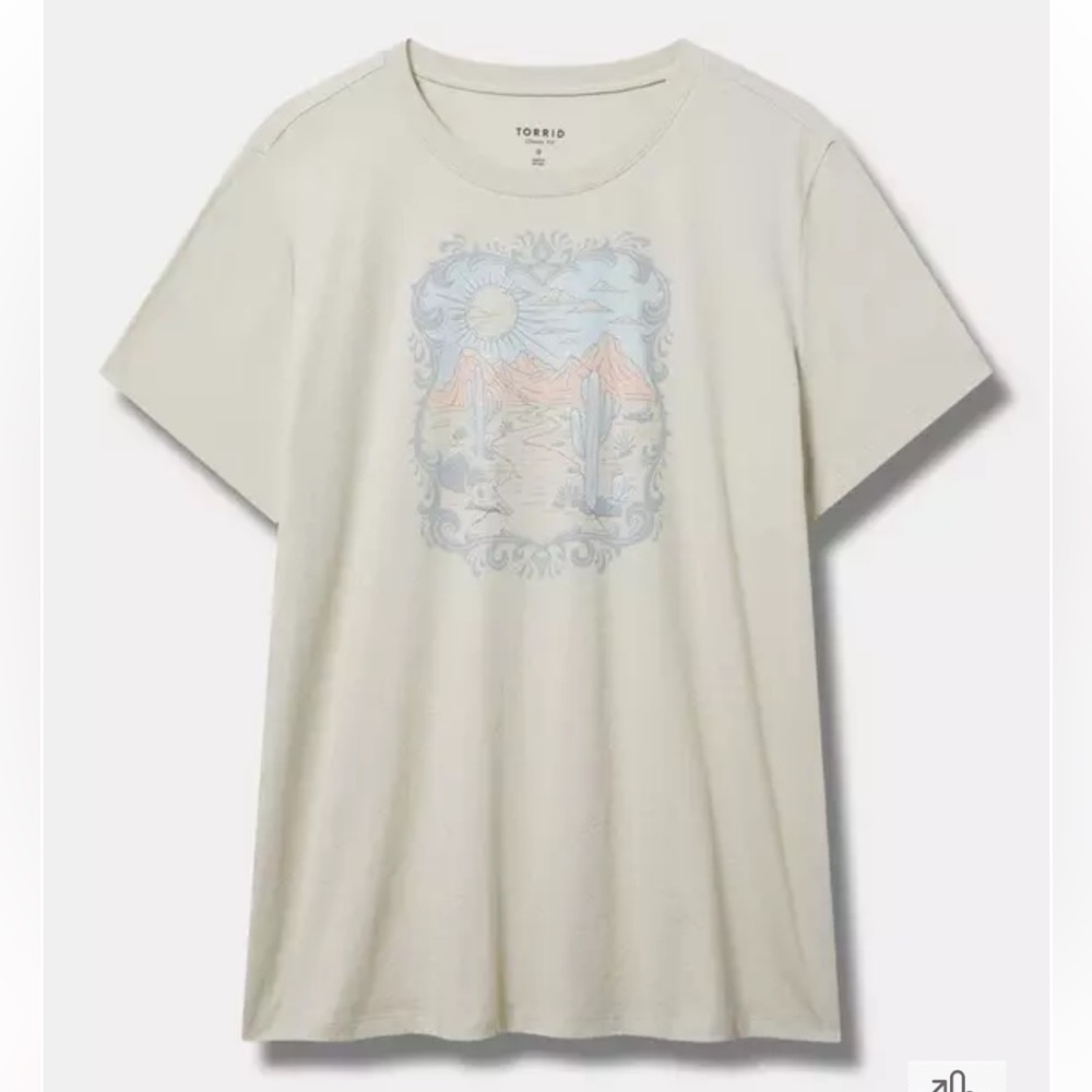 NWOT Torrid Desert Scene Classic Fit Heritage Jersey Crew Tee